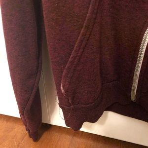 Hoodie, American Apparel, Sm, Salt & Pepper Maroon